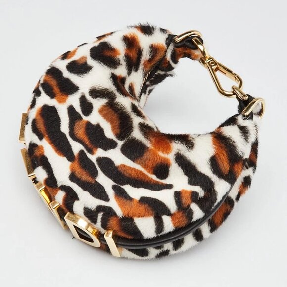 Fendi Pony Hair Vitello Grace Ocelot Fendigraphy Nano Bag-7AS089 - Picture 3 of 12